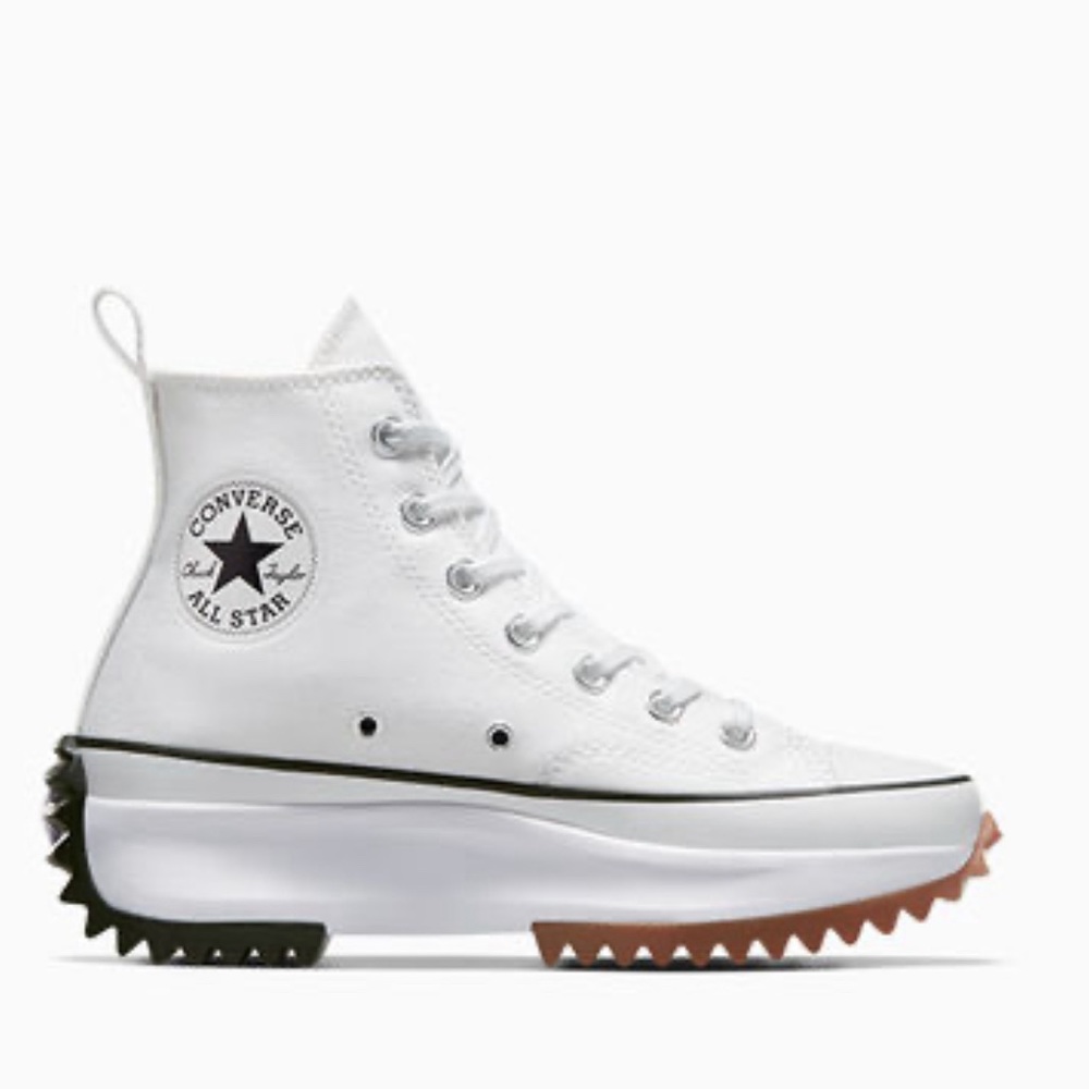 White Converse Run Star Hike Platform High Tops